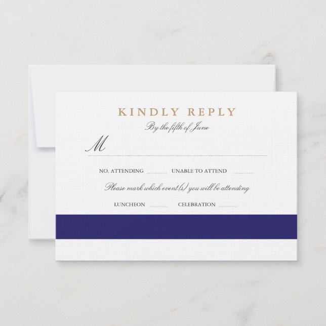 Nautical Navy Bat Mitzvah RSVP (Front)