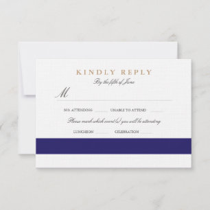 Nautical Navy Bat Mitzvah RSVP Card