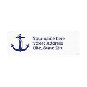 Nautical Navy Blue Anchor