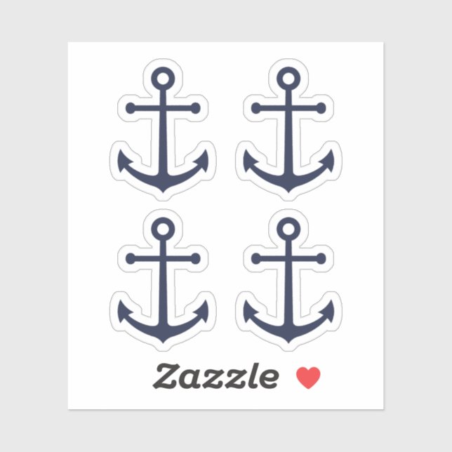 Nautical Navy Blue Anchor (Sheet)