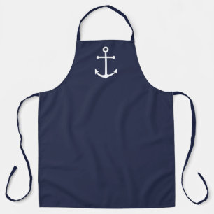 Nautical Navy Blue Anchor Apron