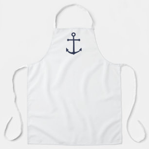 Nautical Navy Blue Anchor Apron