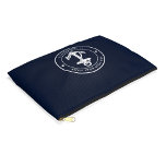 Nautical Navy Blue Anchor Boat Name Custom Accessory Pouch<br><div class="desc">Add your boat name and dock by clicking the "Personalise" button above. Set sail in style with our custom nautical-themed boating swag. The Accessory Pouch boasts a cute design inspired by the ocean's wonders, featuring classic maritime motifs such as an anchor and rope. Whether you're cruising along the coast or...</div>