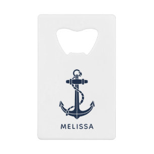 Nautical Navy Blue Anchor Boat Name Personalised