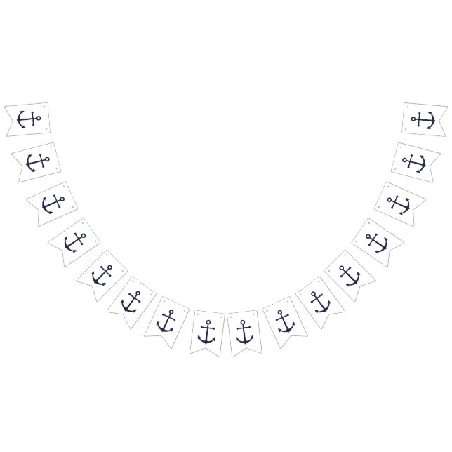 Nautical Navy Blue Anchor Bunting (All)