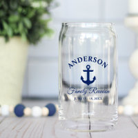 Nautical Navy Blue Anchor Family Reunion