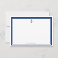 Nautical Navy Blue Anchor Personalised