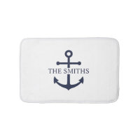 Nautical Navy Blue Anchor Personalised Family Name