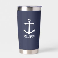 Nautical Navy Blue Anchor Personalised Groomsmen