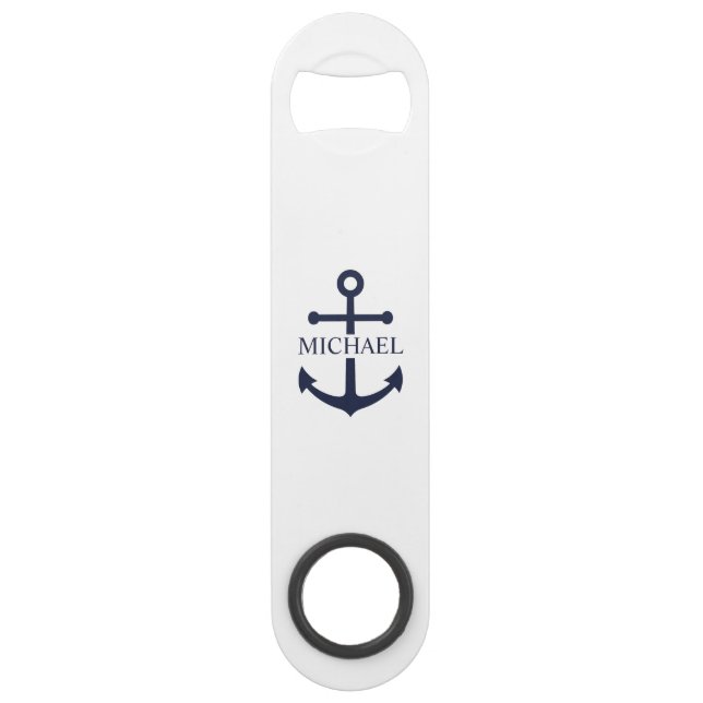Nautical Navy Blue Anchor Personalised Name (Front)