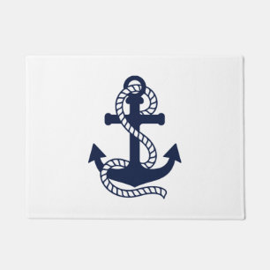 Nautical Navy blue Anchor {pick your colour} Doormat