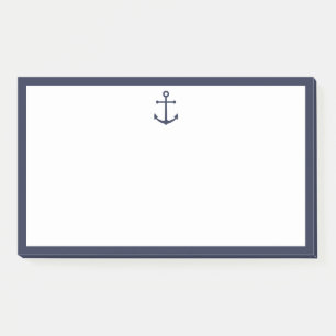 Nautical Navy Blue Anchor Post-it Notes