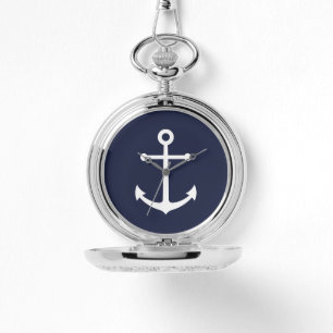 Nautical Navy Blue Anchor Watch