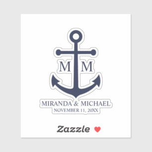Nautical Navy Blue Anchor Wedding
