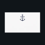 Nautical Navy Blue Anchor Wedding Advice Card<br><div class="desc">Add a stylish touch to your nautical wedding with this classic navy blue anchor wedding advice card. Designed with a navy blue anchor illustration, it features personalised bride and groom monogram, custom text in a navy blue serif font on a white background. Ideal for nautical or beach-themed weddings, baby showers,...</div>