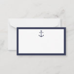 Nautical Navy Blue Anchor Wedding Advice&Wishes Advice Card<br><div class="desc">Modern Nautical Navy Blue Anchor Wedding Advice and Wishes Card
featuring navy blue anchor with title in navy blue modern sans serif font on white blank space with navy blue border.

Perfect for wedding,  baby shower,  birthday party,  bridal shower,  bachelorette party and any special occasions.</div>