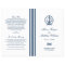 Nautical Navy Blue Anchor Wedding Ceremony Program