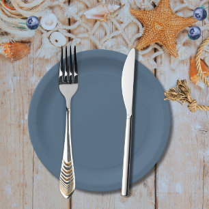 Nautical navy blue Baby shower  Paper Plate