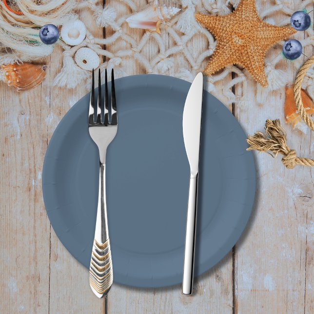 Nautical navy blue Baby shower  Paper Plate (Creator Uploaded)