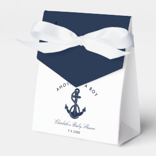 Nautical Navy Blue Boat Anchor Baby Shower Favour Box
