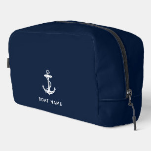 Nautical Navy Blue Boat Anchor Custom Cruise Swag Dopp Kit