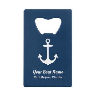 Nautical Navy Blue Personalised Boat Name