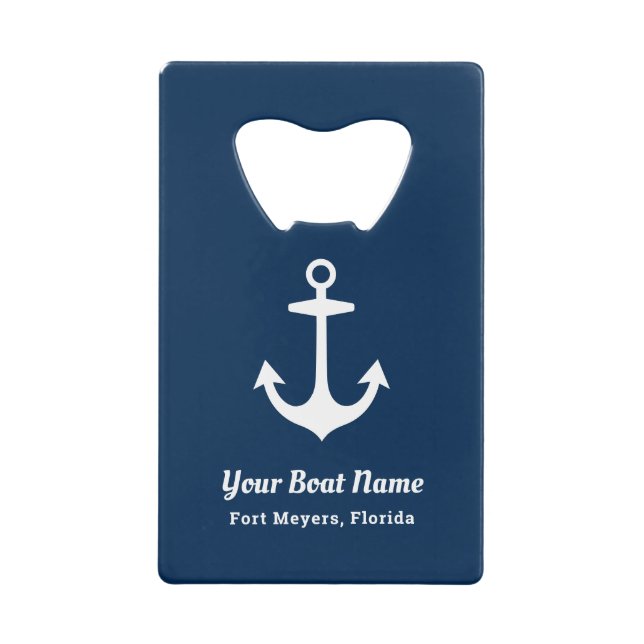 Nautical Navy Blue Personalised Boat Name (Front)