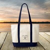 Nautical Navy Blue Rustic Anchor Custom Boat Name