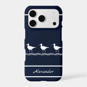 Nautical Navy Blue Sandpipers Birds
