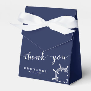 Nautical Navy Blue Wedding Favour Boxes