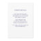 Nautical | Navy Blue Wedding Guest Details Insert