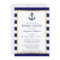 Nautical Navy Blue/White Bridal Shower Invitations