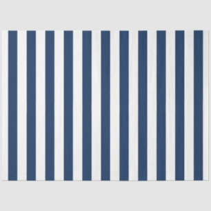 Nautical Navy Blue & White Striped   Tissue Paper
