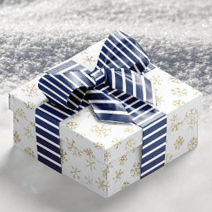 Nautical Navy Blue White Stripes Ribbon Satin Ribbon