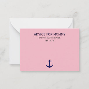 Nautical Navy Mummy Advice Cards