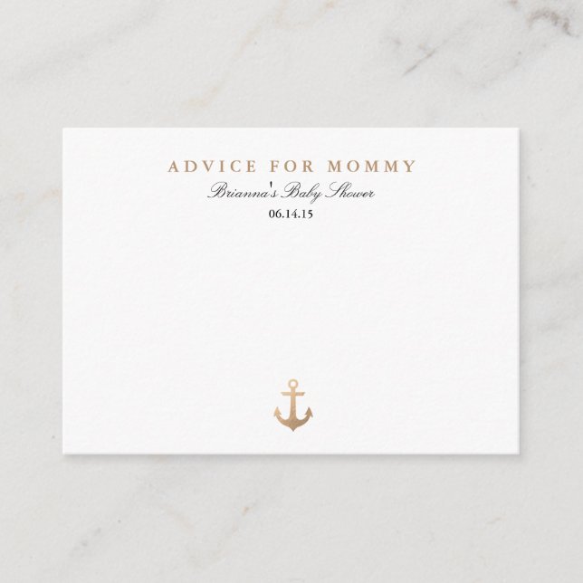 Nautical Navy | Mummy Advice Cards (Front)