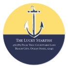 Nautical Navy Mustard Yellow Anchor beach house