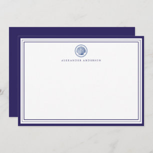 Nautical Navy Professional Border Correspondence Card