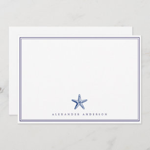 Nautical Navy Professional Double Border Card