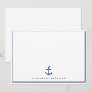 Nautical Navy Professional Double Border  Card