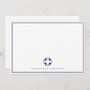 Nautical Navy Professional Double Border Card