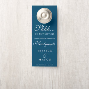 Nautical Navy Wedding Door Hanger Do Not Disturb
