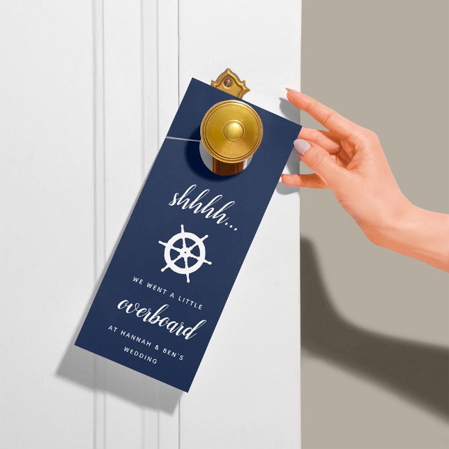 Nautical Navy | Wedding Welcome/Do Not Disturb Door Hanger (Creator Uploaded)
