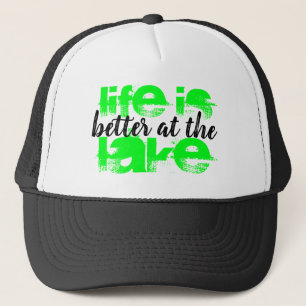 nautical neon LIFE IS BETTER AT THE LAKE   Trucker Hat