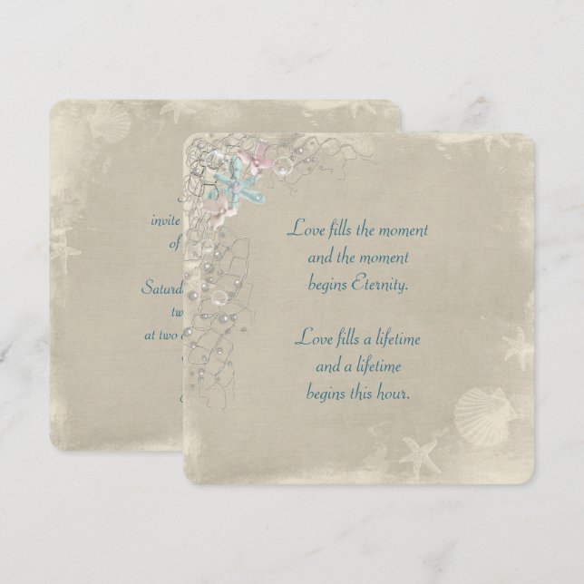 Nautical Net Wedding Invitation (Front/Back)