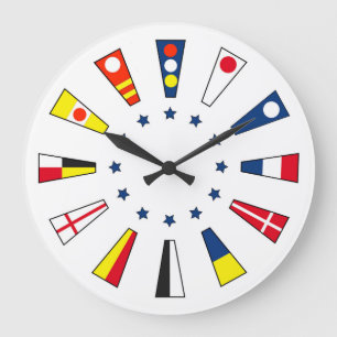 Nautical Numbers Wall Clock