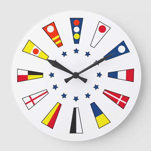 Nautical Numbers Wall Clock (Front)