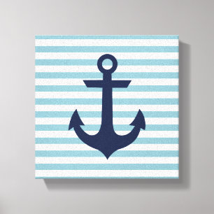 Nautical nursery anchor canvas