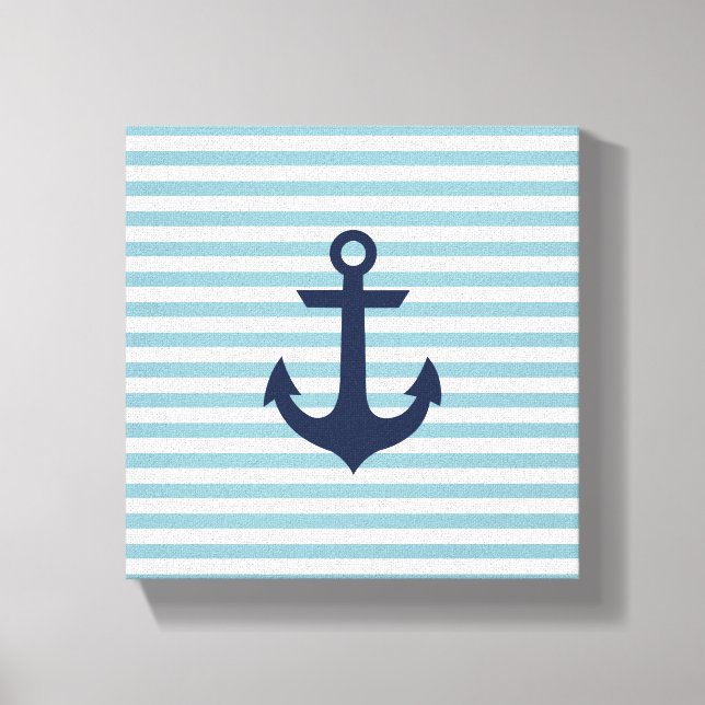 Nautical nursery anchor canvas print (Front)