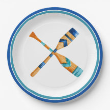 Nautical Oars Paper Plate